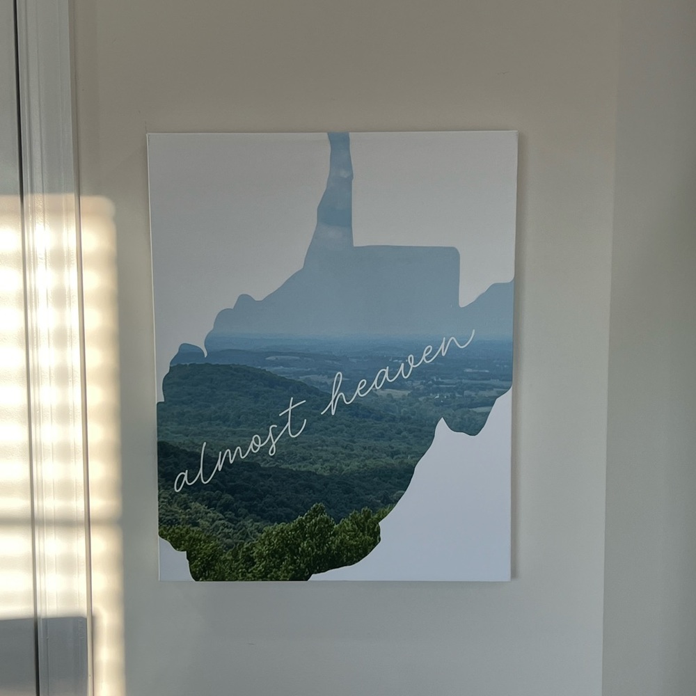 16x20 Almost Heaven WV Original Digital Artwork On Canvas - NEW
